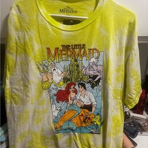 Disney The Little Mermaid T-Shirt - Yellow and White